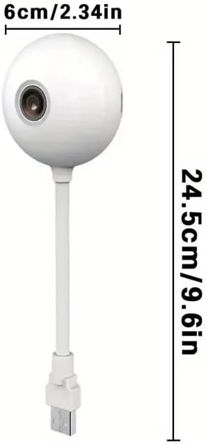 Luna Indoor Camera 2.4GHz Wi-Fi, Color Night Vision with Spotlight, Smart GenAI Alerts, Flexible USB Short Cord, Compact Cameras for Home Security/Garage/Entryway, Small Room Cameras