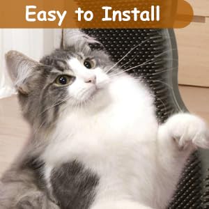 Cat Massage Brush, Cat Itching Toy Brush, Self Groomer to Reduce Cat's Anxiety and Shedding with Easy Installation for Cats with Long or Short, Suitable for Kittens and Puppies