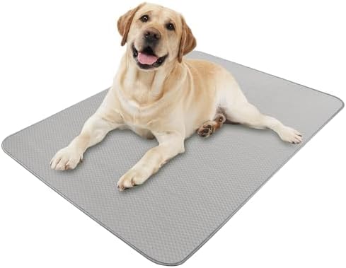 Summer Dog Cooling Mat Washable Ice Silk Self Cool Pad for Medium Dogs and Cats, 40x28in Pet Sleeping Pad for Crate, Bed, Indoor & Outdoor Floor, Car Seats