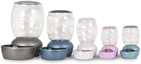 Petmate Replendish Feeder with Automatic Cat and Dog Feeder Grey, Made in USA