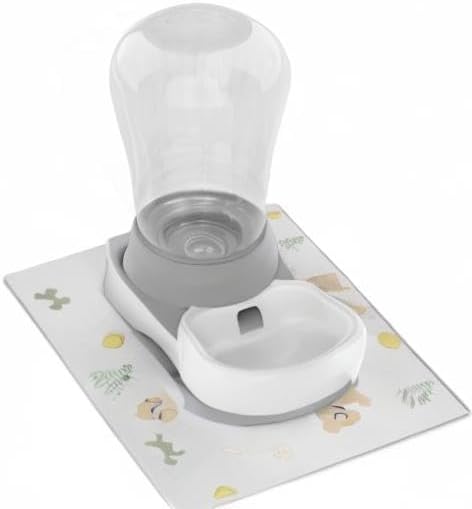 1.58 Gallon Automatic Dog Water Bowl Dispenser - Staltwo Premium Pet Water Dispenser with Non-Slip Mat, Large Capacity Water Feeder for Cats and Dogs, BPA-Free, 1.58 Gallon Grey