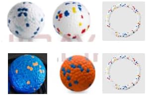 Nobleza Dog Toy Tennis Bouncy Training Balls, 6 Pack 2.75'' Aggressive Chewer Teething Durable Floating, Interactive Popcorn Ball for Medium Small Pet Puppy