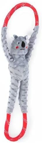 ZippyPaws - RopeTugz Koala Dog Toy - Durable Rope, Squeaky Chew Toy, Perfect for Tug of War, Suitable for Small, Medium, and Large Breeds - Machine Washable