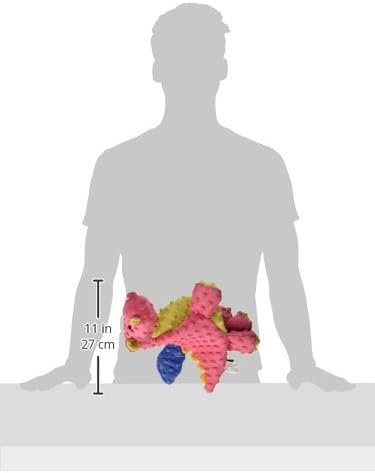 goDog Bubble Plush Dragons Squeaky Dog Toy, Chew Guard Technology - Coral, Large