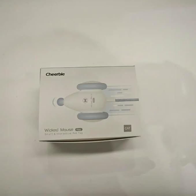 Cheerble Interactive Cat Toys for Indoor Cats, Automatic Moving Kitten Toys, Wicked Mouse Neo Cat Toy with Tail & Lights, Pet Cat Supplies, Rechargeable Cat Toys for Bored Indoor Adult Cats,Blue