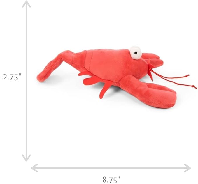 goDog Action Plush Lobster Animated Squeaky Dog Toy, Chew Guard Technology - Red, One Size