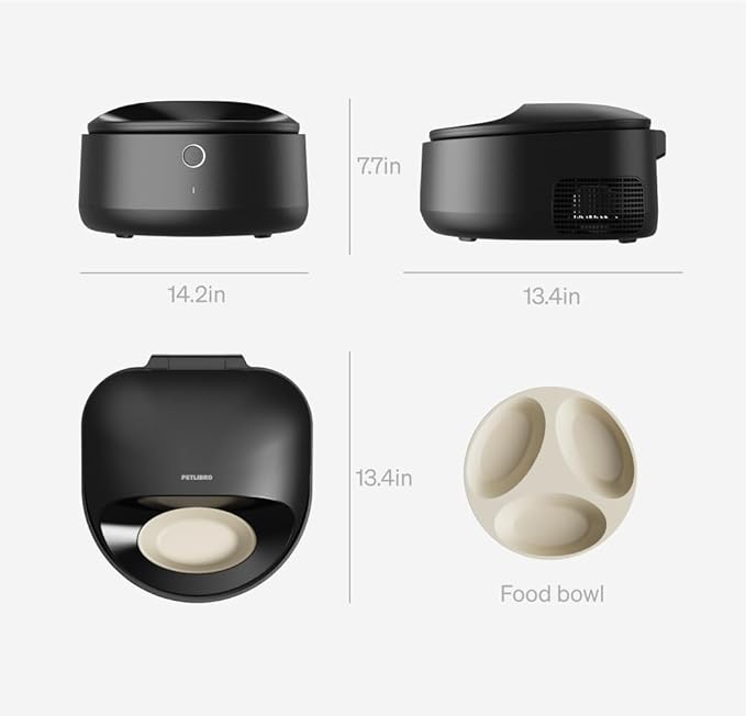 PETLIBRO Automatic Cat Feeder Wet Food Dispenser Refrigerated APP WiFi Control,3 Days True Freshness 3 Meals,Semiconductor Cooling&Quick Chills Gravy Wet Food Polar Timed Auto Pet Feeder for Cat Dog