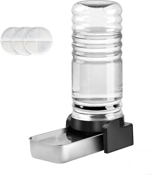 Marchul 1.9 Gallon Dog Water Dispenser, Large Dog Water Bowl Dispenser with Stainless Steel, Automatic Gravity Pet Bowl for Dogs Medium to Large (3 Filters) 7.2L