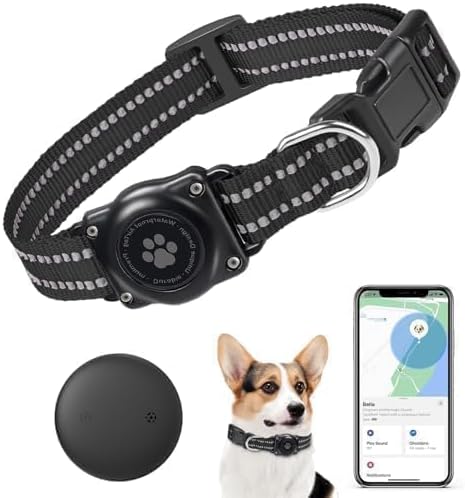 GPS Tracker for Dogs (1 Pack), Mini GPS Cat Tracker, Smart Pet Activity Tracker (iOS Only), No Monthly Fee, Compatible with Apple Find My, Anti-Lost, Finder Tag for Vehicles/Pets/Kids/Items