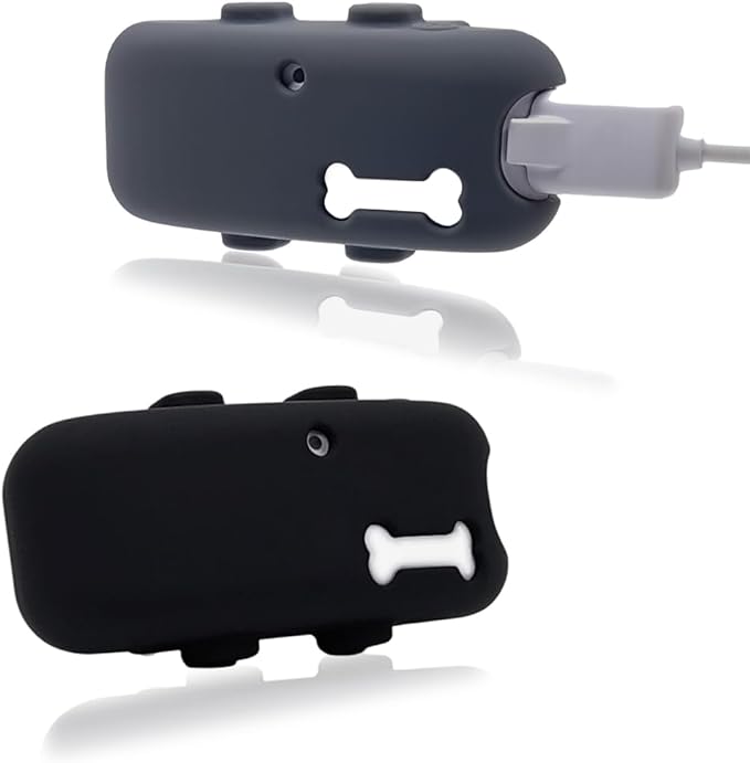 2 Pack Silicone Holder Compatible for Tractive GPS Pet Tracker,Rubber Accessories Cover for Necklace,Secure Sturdy tag case for Dog cat Collar