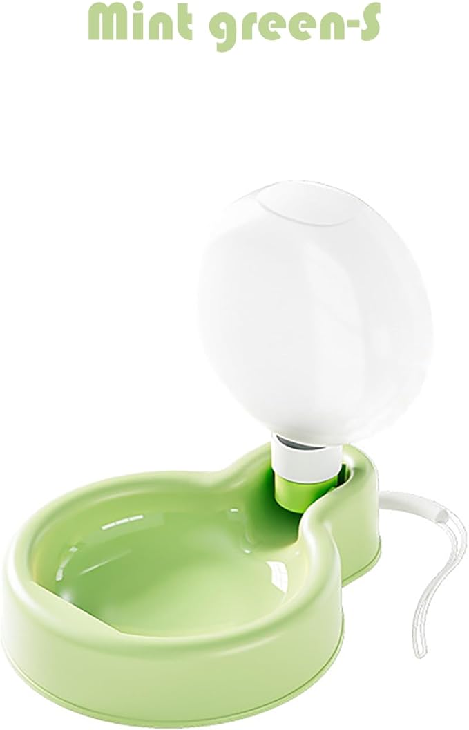 Foldable Pet Outdoor Camping Drinking Water Bottle Dog Cat Travel Portable Water Dispenser Small Large Capacity (Mint Green, Small)