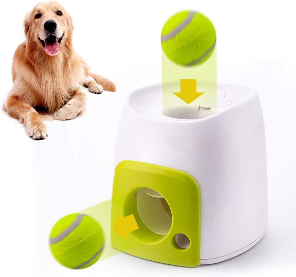HEITIGN Automatic Dog Ball Launcher Dog Ball Throwing Toy Interactive Pet Toy