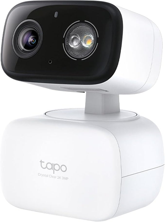 Tapo 2K 3MP Pan/Tilt Indoor/Outdoor Security Camera - Free Person/Baby Cry Detect & Motion Track, 360° Pan, Color Night Vision, SD/Cloud Storage, Works w/Alexa & Google Home HybridCam 360