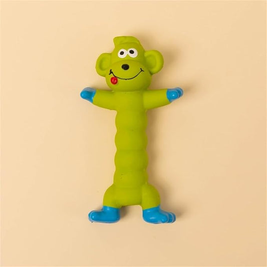 Squeaky Toy for Dogs, Cute Pet Chewing Teething Pet Toy Latex Chew Toys Convex Design for Puppy Small Medium Large Dogs, Interactive Dog Toys for Aggressive Chewers (Green)