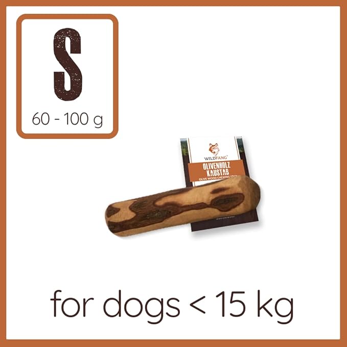 Wildfang® Olive Wood Chewing Sticks for Dogs, Large - Tough Chew Toys for Aggressive Chewers, Puppy Chew Toys for Teething, Training for Chewing Muscles, Olive Wood Stick for Dog (Under 33lbs)