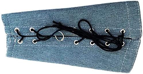 ISMARTEN Parrot Anti-Scratch Arm Protector, Multi-Functional Bird Diaper Flight Suits Pee Pads Diaper Poop Shawl for Small Medium Cockatiel Parakeet Macaw Lovebirds Finches (Arm Protector-Blue)