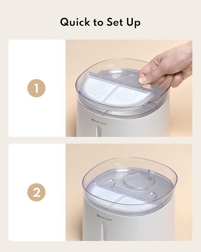 Homerunpet Pet Fountain Filters Replacement for Wireless Pumps Cat Water Fountain Dog Water Dispenser WF20/CF20/BF10