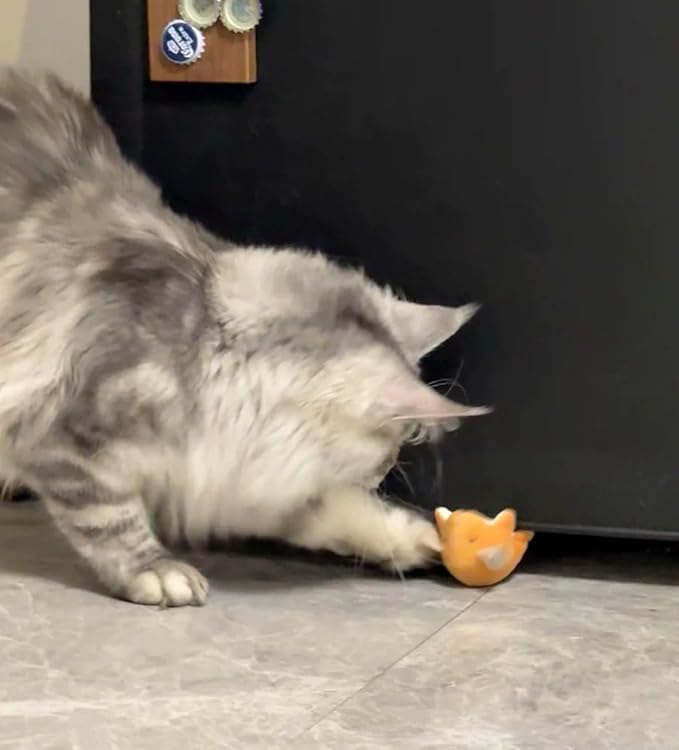 Plush Catnip Mice Toys with Crinkle Sound - 2 Pcs Interactive Cat Toys for Indoor Cats, Durable Stress Relief Eco-Friendly Small Mouse Chew Playthings(Camel+ Chestnut Color)