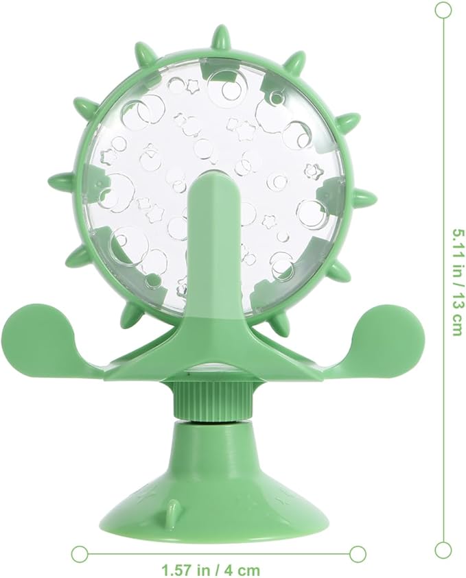 2pcs Interactive Pet Treats Dispenser Toy: 360 Degree Rotating Windmilt Feeding Windmill Dispenser Interactive Slow Food Toy for Cats and Dogs Enhances Iq Relieves Promotes Healthy Eating