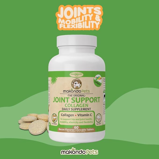 Hip and Joint Supplement for Dogs with Chondroitin, Collagen, Turmeric, Glucosamine and MSM - Dog Arthritis Supplement. Joint Supplement Large Breed and Small. (120 Tabs)