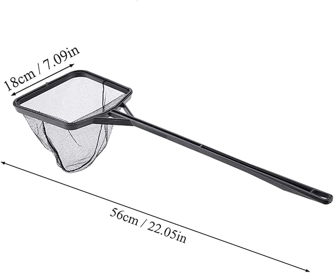 Fishing Net Lightweight Nylon Net and Anti-Slip Handle for Aquarium Fish (L)