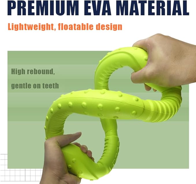 LaRoo Dog Ring Toy - Durable Flying Ring for Fetch, Water Play & Training | Tough Chew-Proof Design for Aggressive Chewer Breeds, Easy-Throw Lightweight Frisbee for Medium/Large Dogs(Green/30cm)