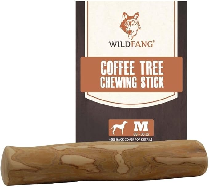 Wildfang® Coffee Wood Dog Chew, Medium - Tough Chew Toys for Aggressive Chewers, Dog Teething Toys for Puppies, Training for Chewing Muscles, Coffee Tree Sticks for Medium Dogs (33-55 lbs)