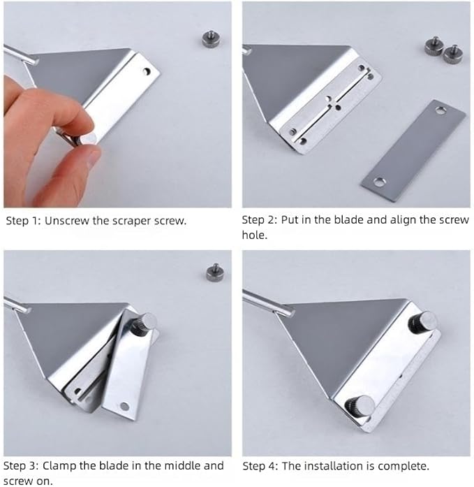 FRAKS 25.6 inch Extendable Stainless Steel Algae Scraper Aquariums Fish Tank Scraper Cleaner with 10pcs Blades