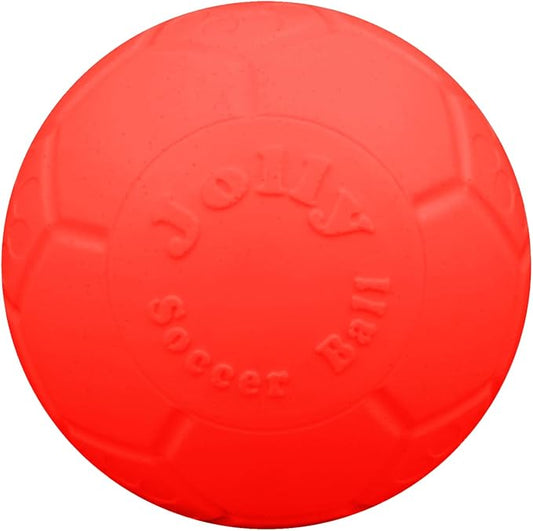 Jolly Pets Large Soccer Ball Floating-Bouncing Dog Toy, 8 inch Diameter, Orange