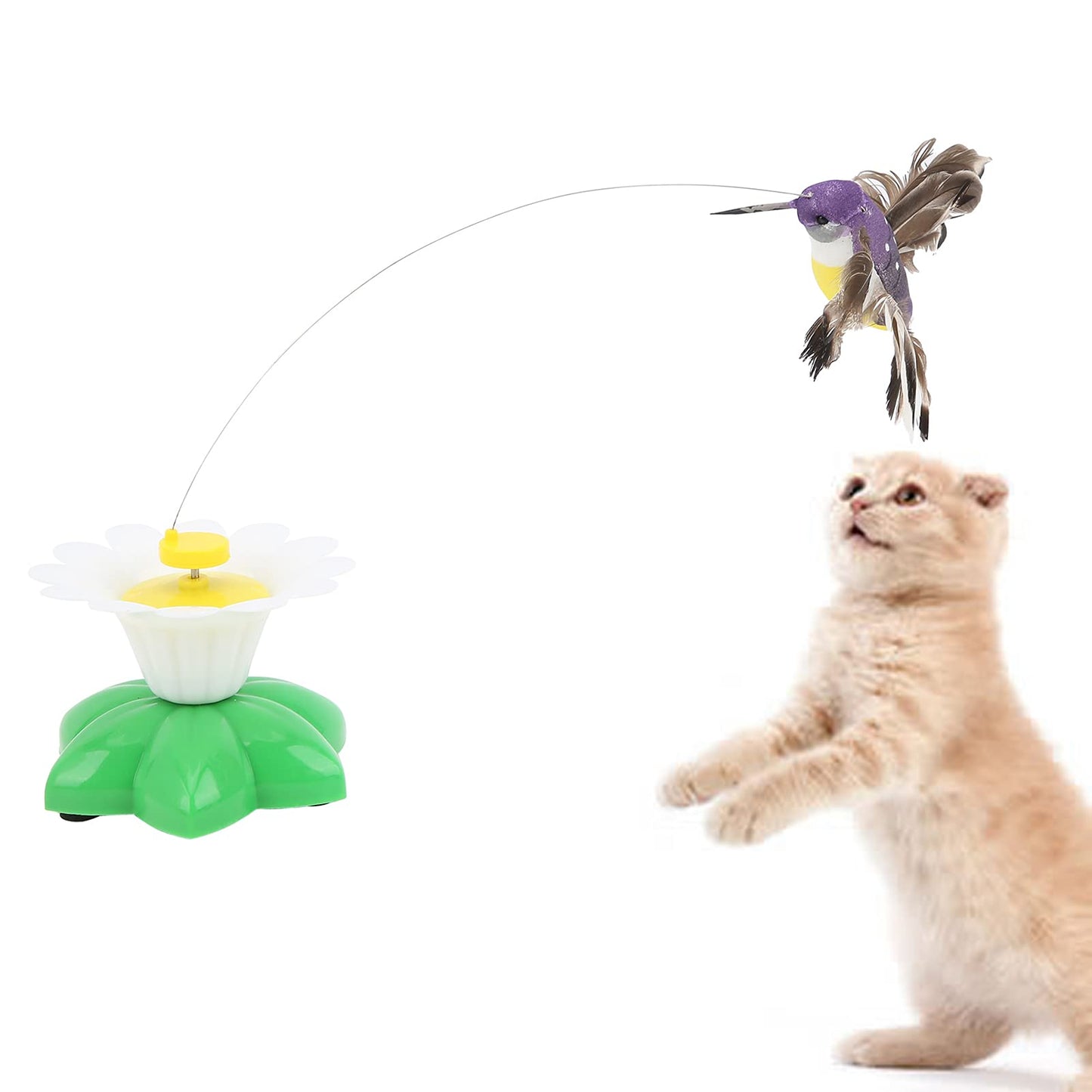 Interactive Electric Flying Bird Lifelike Flying Movement Funny Exercise Electric Flutter Rotating Kitten ToysCat Toys Cat Toys