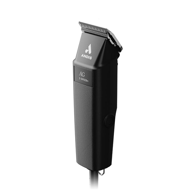 Andis 12845 Ultra-Light 2-Speed Professional-Grade Detachable Blade Clipper, Animal/Dog Grooming, for All Coats & Breeds, AG, Black