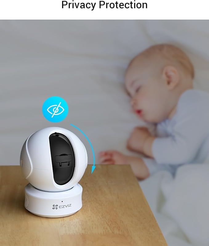EZVIZ C6CN 2K+ Indoor Pan/Tilt Wi-Fi Security Camera, Human Detection, Smart Tracking, Two-Way Talk with Google Assistant and Amazon Alexa Compatibility