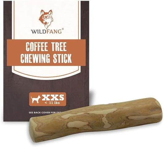 Wildfang® Coffee Wood Dog Chew, XXS - Tough Chew Toys for Aggressive Chewers, Dog Teething Toys for Puppies, Training for Chewing Muscles, Coffee Tree Sticks for XX-Small Dogs (Under 11 lbs)