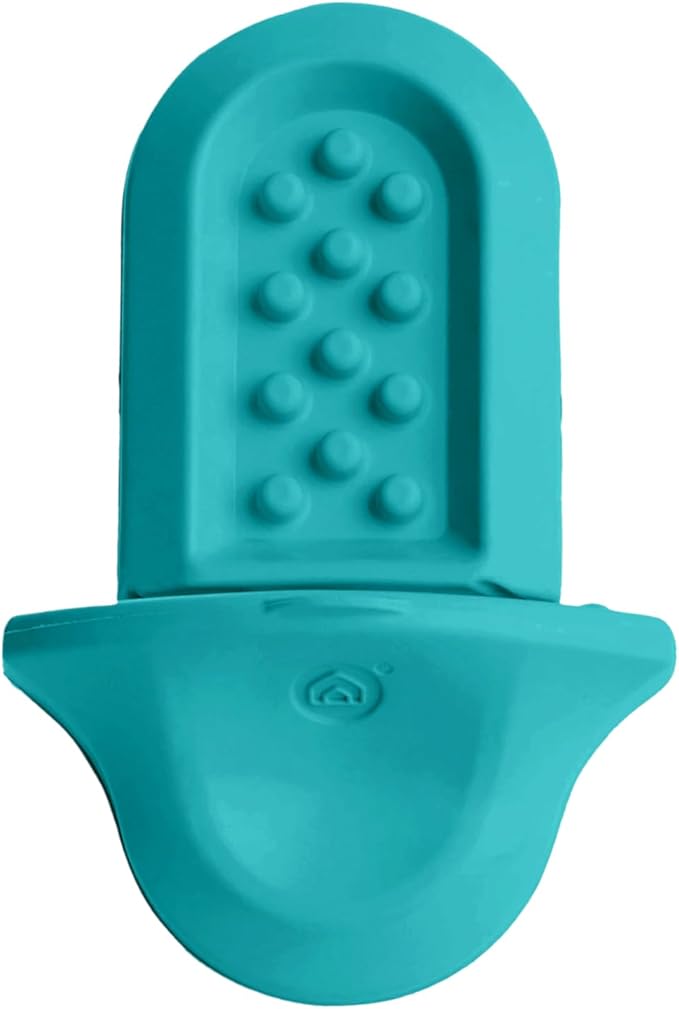 Diggs Groov Crate Training Aid for Puppies and Nervous Dogs – Calming Lick Mat for Crate Training & Separation – Puppy Enrichment Toy with Freezer Shell – BPA-Free – (Turquoise)