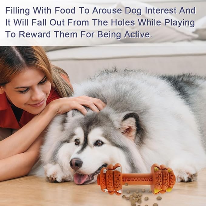 Dog Chew Toys for Aggressive Chewers,Food Grade Non-Toxic Dental Pet Toy,Tough Durable Indestructible Dog Toys for Small Medium Dogs.Orange(8IB-15IB)