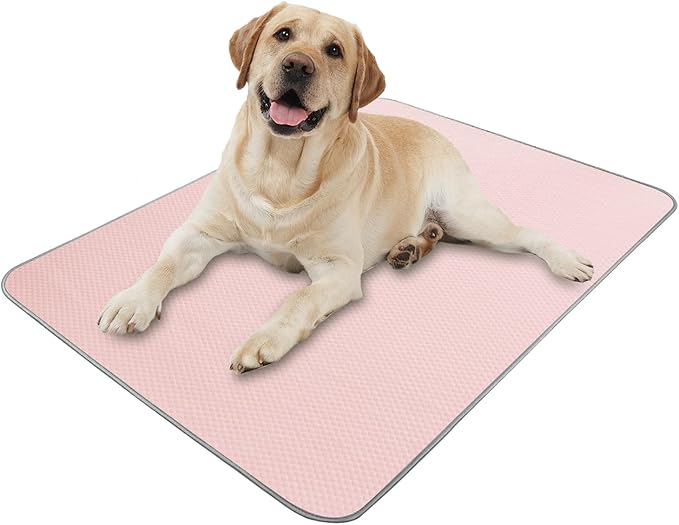 Summer Dog Cooling Mat Washable Ice Silk Self Cool Pad for Medium Dogs and Cats, 40x28in Pet Sleeping Pad for Crate, Bed, Indoor & Outdoor Floor, Car Seats