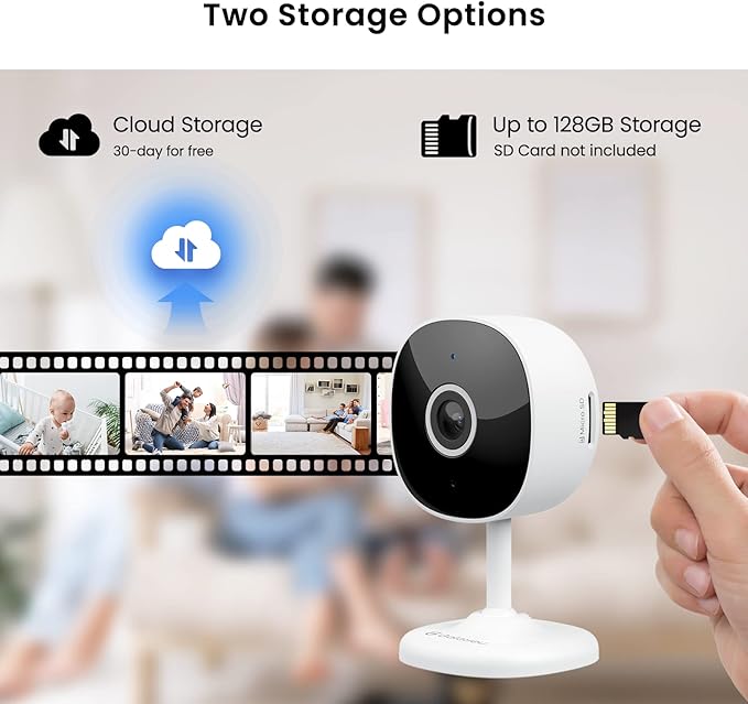 Indoor Cameras for Home Security 2K, Galayou Wireless Baby Monitor with Two-Way Audio, WiFi Cameras with APP for Phone, Smart Siren, Works with Alexa/Google Home(G7-4PACK)