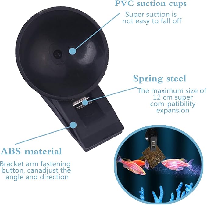 Aquarium Fish and Shrimp Feeding Dish Set, Fish Shrimp Feeder Tube Kit, Perfect for Easy and Feeding of Your Aquatic Pets, with Feeding Ring and Cleaning Brush
