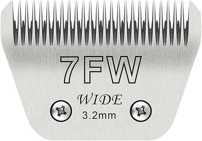 Wide Blades for Dog Grooming Blades Compatible with Andis Dog Clippers,7FW Dog Clipper Blades Compatible with Oster A5,Wahl km10 Dog Clippers for Horse Dog Cat Animals,Stainless-Steel Blade Sharp