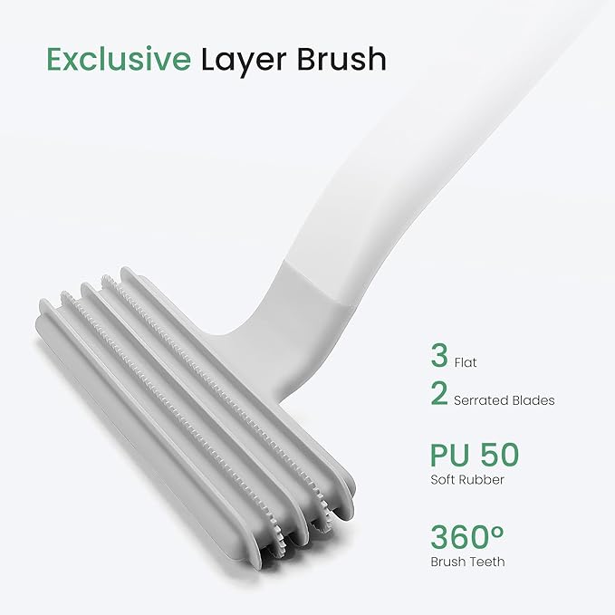 Layer Brush Pet Hair Removal Tool for Raking up Embedded Hair and Debris, Reusable Fabric-Friendly Cat and Dog Hair Remover for Couch, Car, Rug, Cat Tree and Others