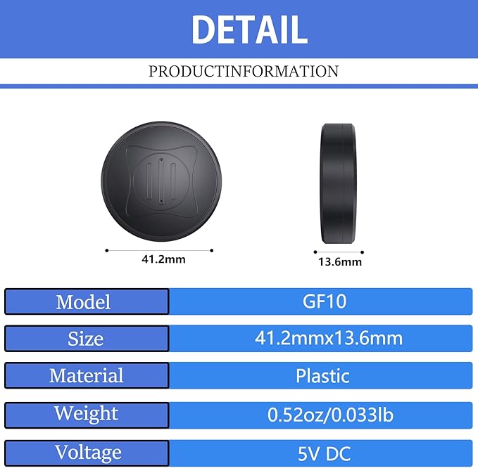 GPS Tracker for Vehicles,Car GPS Tracker Portable Real Time Magnetic GPS Tracking Device, Full Global Coverage Location Tracker for Car,kids,dogs,Trucks/Person. No Subscription Required/No Monthly Fee