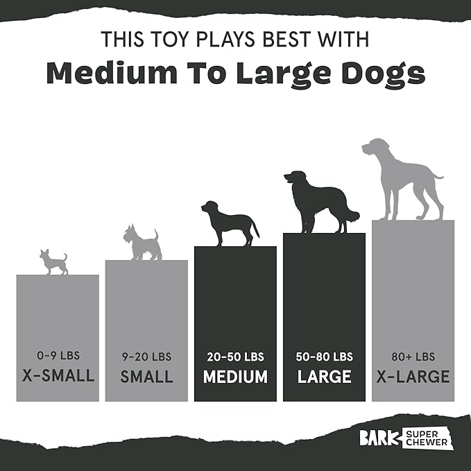 Barkbox Lover Beast Dog Toy for Aggressive Chewers | 2-in-1 Plush & Rubber Dog Toy with Squeaker | Puppy Essentials & Dog Toys to Keep Them Busy