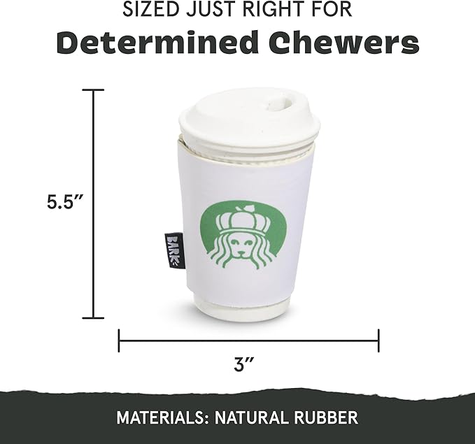 Barkbox Pupkin Spice Latte Plush Dog Toy – Plush Dog Toys – Puppy and Pet Toys for Medium to Large Dogs