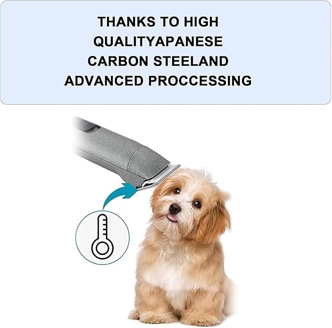 5PCS 10 Blades Dog Grooming Replacement Blades Compatible with Andis Pet Clipper/Oster A5/Wahl KM Series Dog Clipper,Ceramic Blade & Stainless Steel Blade, Size :#10+30+40+5FC+4FC