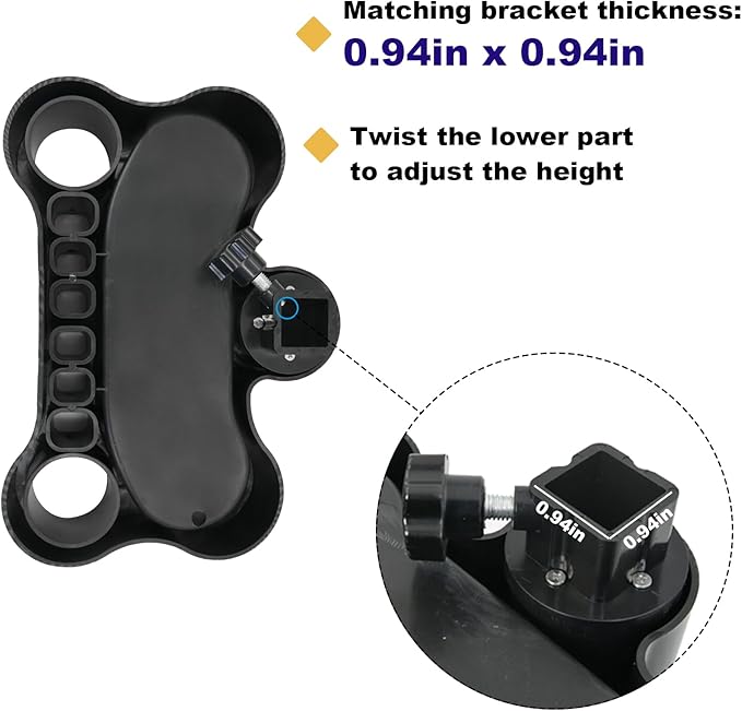 Adjustable Pet Grooming Organizer - Multi-Compartment Holder for Brushes, Scissors and Grooming Accessories