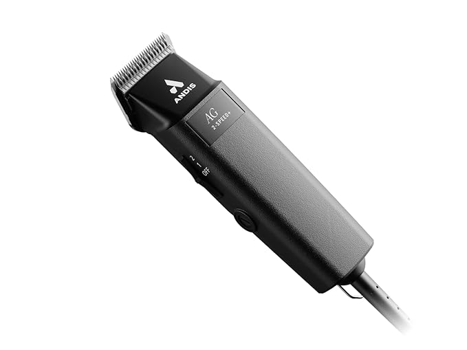Andis 12845 Ultra-Light 2-Speed Professional-Grade Detachable Blade Clipper, Animal/Dog Grooming, for All Coats & Breeds, AG, Black