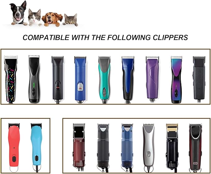 2 Pack Detachable Pet Dog Clipper Blades, Compatible with Andis,Most Oster A5, Wahl KM Series Clippers,Made of Ceramic Blade & Stainless Steel Blade(#30 Blade 1/50-Inch 0.5MM Cut Length)