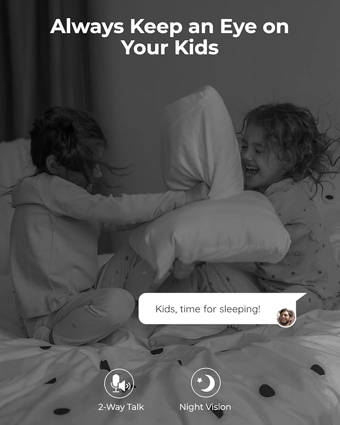 REOLINK 2K Indoor Security Camera E1, Plug-in 2.4G Wireless WiFi for Baby/Pet Monitor with Phone app, 360 Degree Dog Camera with Person/Pet Detection, Night Vision, 2-Way Talk, Local Storage