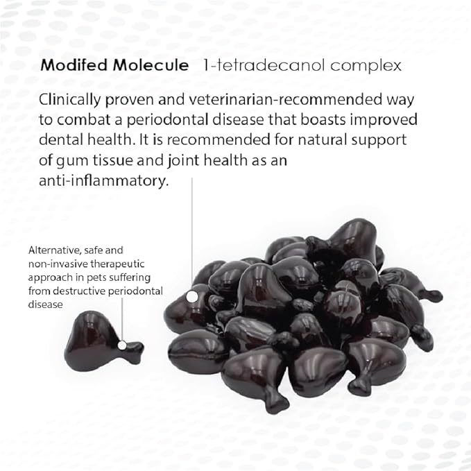 1-TDC Periodontal Supplement ES for Dog & Cat, Supports Oral, Hip & Joint Health, Muscle & Stamina Recovery, Skin & Coat Health, 120 Capsules