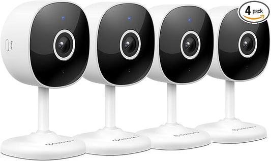 Indoor Cameras for Home Security 2K, Galayou Wireless Baby Monitor with Two-Way Audio, WiFi Cameras with APP for Phone, Smart Siren, Works with Alexa/Google Home(G7-4PACK)